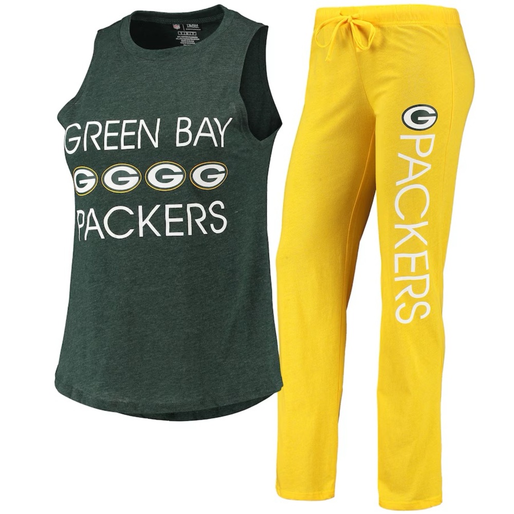 Green Bay Packers Concepts Sport Women's Muscle Tank Top & Pants Sleep Set Sz. M